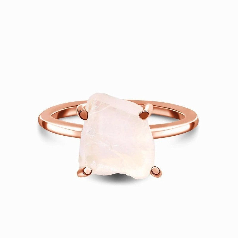Irregular Rose Gold Ring Women's Fashion All-Match Ring