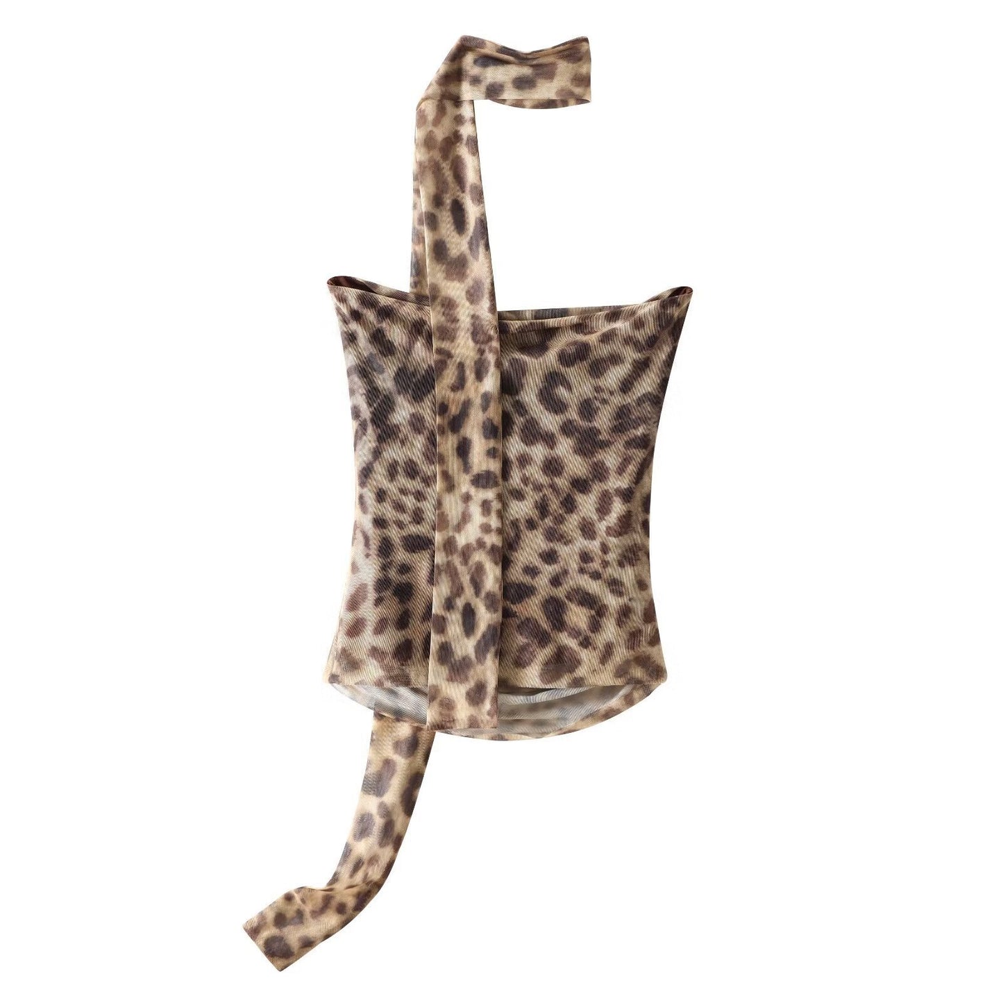 Women's Fashion Animal Print Silk Net Tube Top