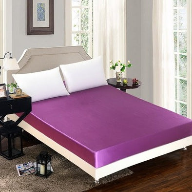 Summer ice silk silk silk bed solid color bed cover bed package bed cover special pillowcase