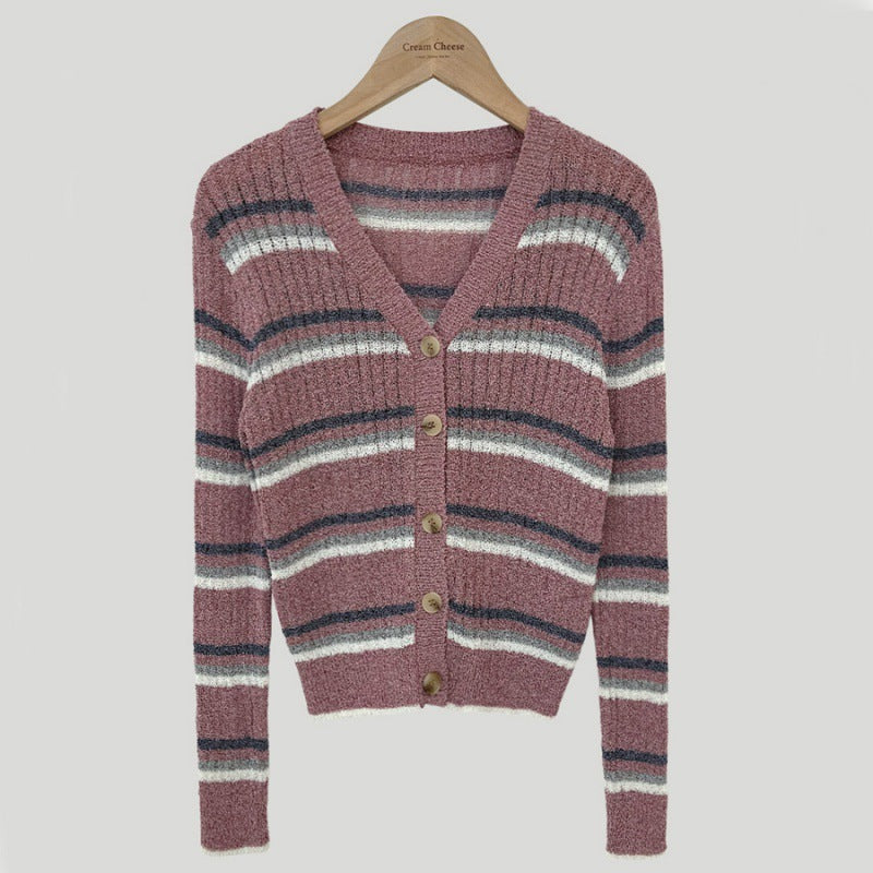 Fashionable Thin Knitted Cardigan Coat For Women