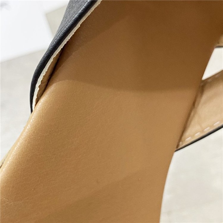 Hollow Flip Flops Retro Solid Color Strappy Sandals