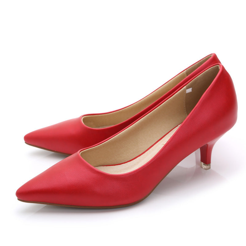 Black Pumps High Heels Flight Attendant Single Shoes