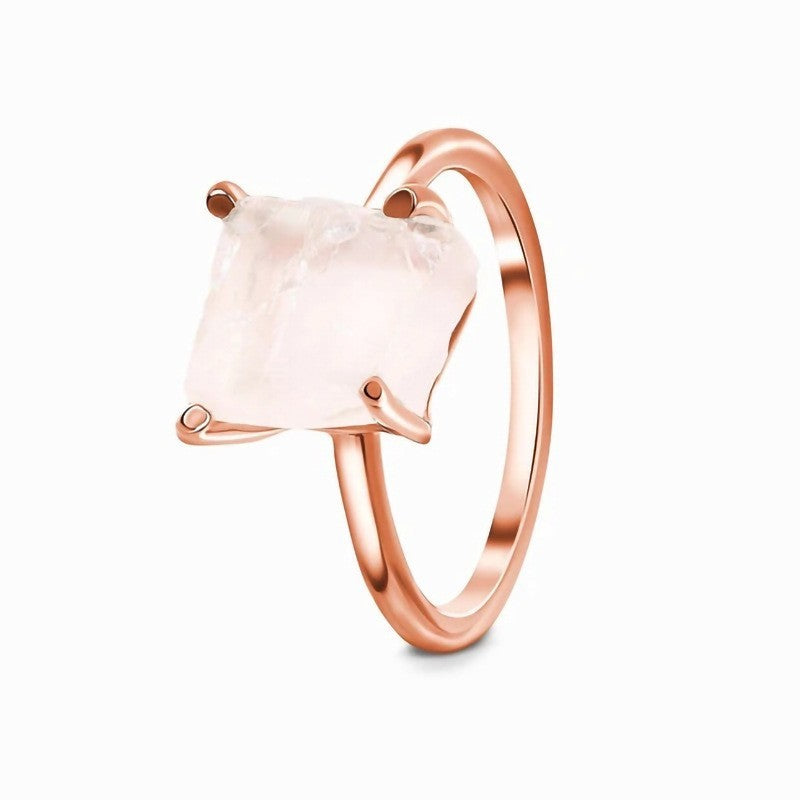 Irregular Rose Gold Ring Women's Fashion All-Match Ring