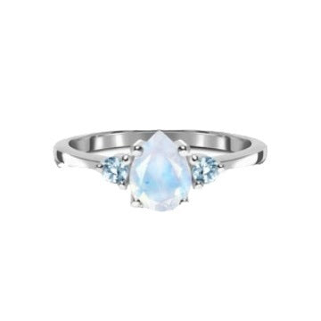 Women's Stylish Simple And Versatile Moonstone Ring