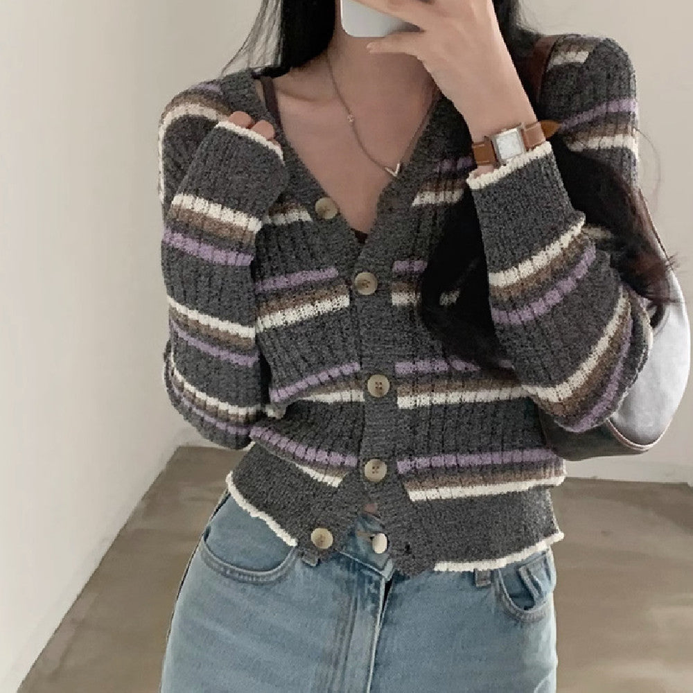 Fashionable Thin Knitted Cardigan Coat For Women