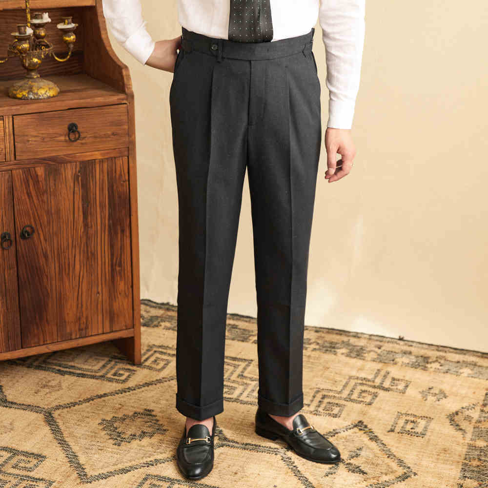Casual High-waisted Trousers Linen Breathable High Pants