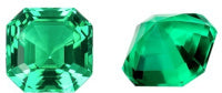 Emerald Green Treasure Shaped Colored Gems