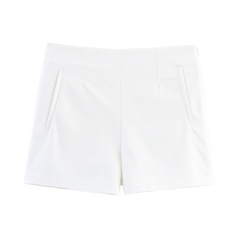 Initial Color High High Waist Casual Loose Shorts