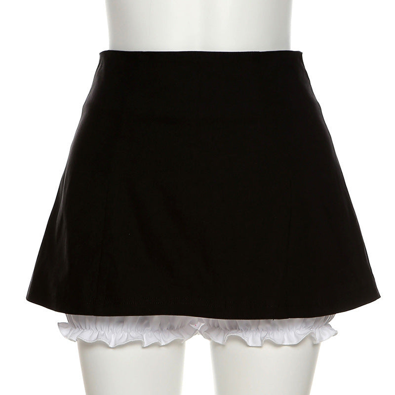 Woman Black Fashionable Temperament Short Skirts