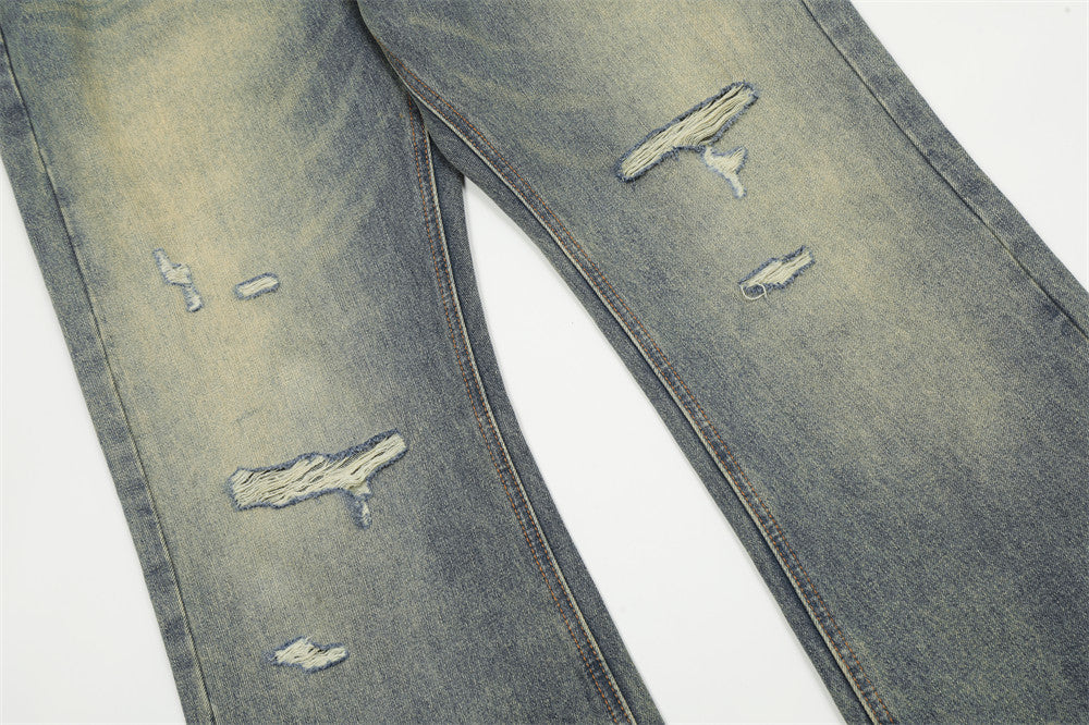 Punk Ripped Jeans Men's Trousers Retro