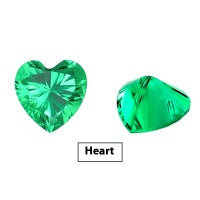 Emerald Green Treasure Shaped Colored Gems