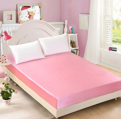 Summer ice silk silk silk bed solid color bed cover bed package bed cover special pillowcase