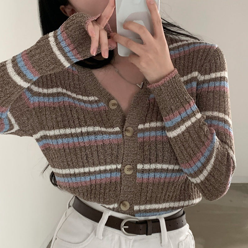 Fashionable Thin Knitted Cardigan Coat For Women