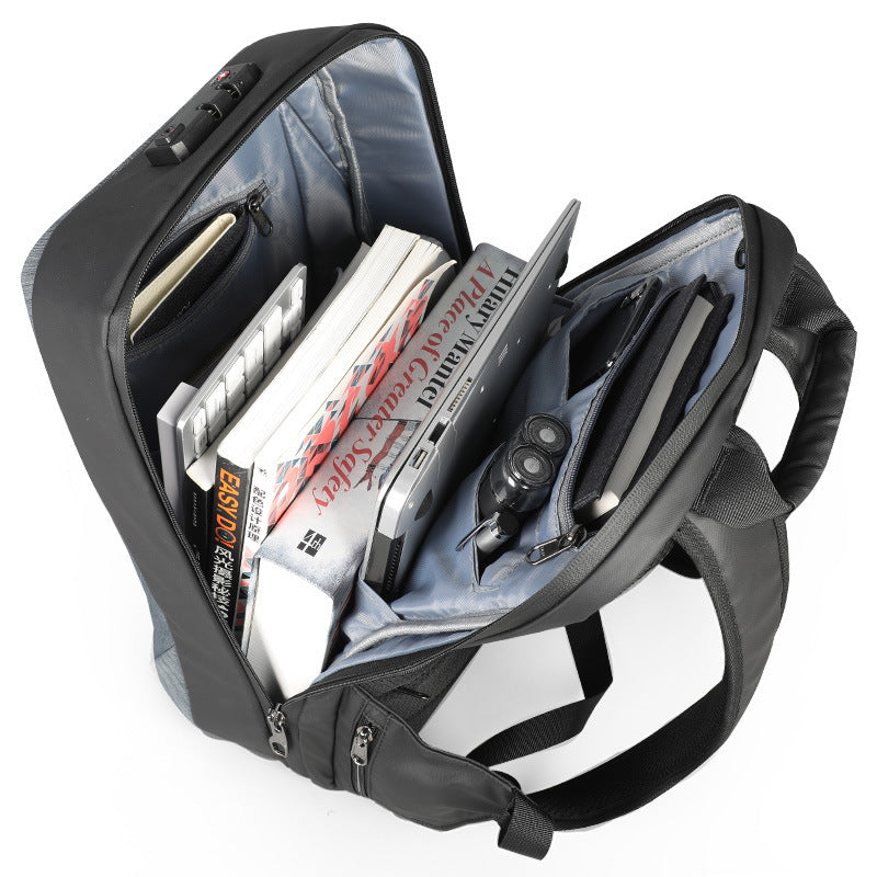 Business men and women leisure travel backpack
