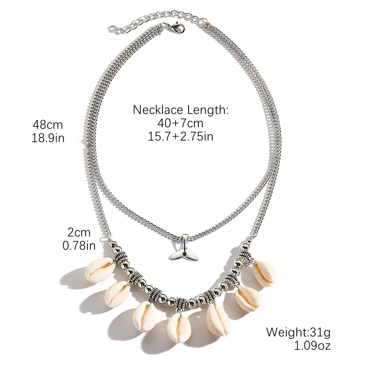 European And American Beaded Necklace Holiday Conch Fashion