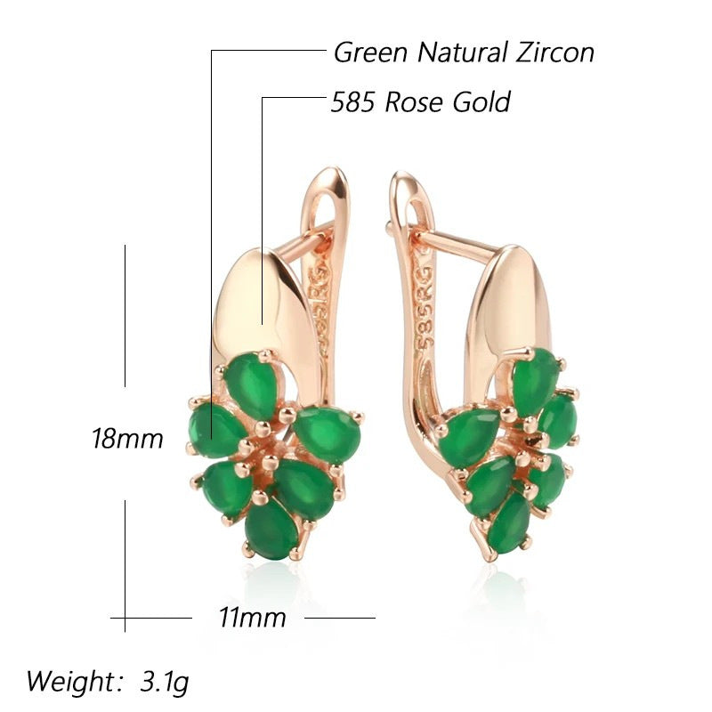 Vintage Petal Inlaid Zircon Two-tone Ring Accessories