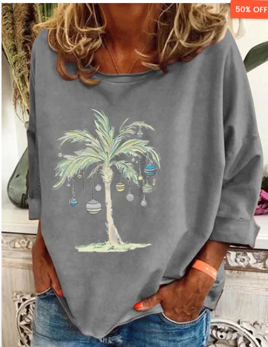 Women's Loose-fitting Thin Long Sleeve T-shirt