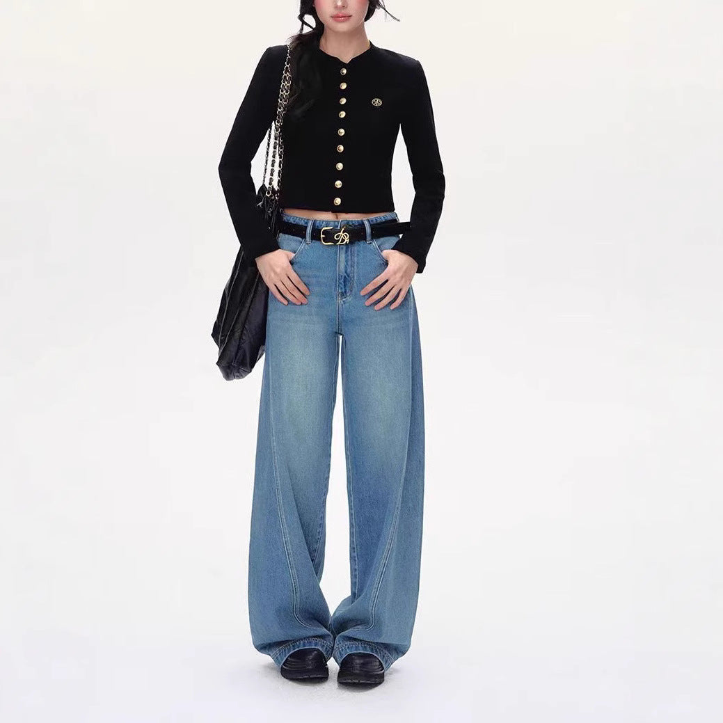 Knitted Cardigan Elegant High-grade Versatile Top Pleated Skirt