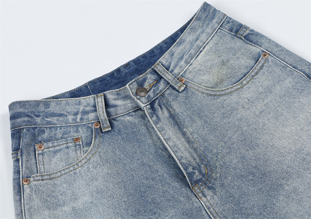 Gradient Retro Men's Casual Straight Trousers