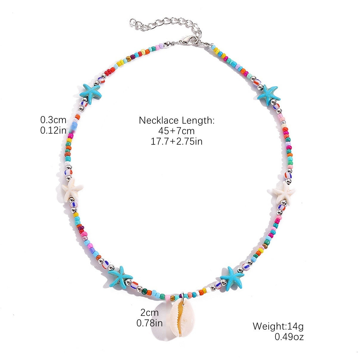 European And American Beaded Necklace Holiday Conch Fashion