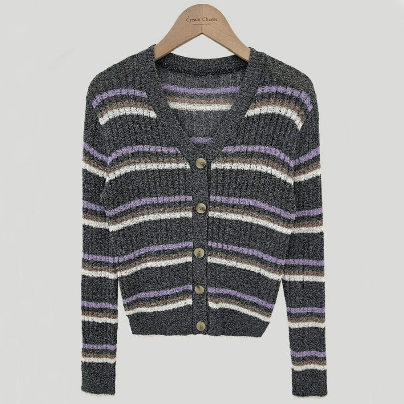 Fashionable Thin Knitted Cardigan Coat For Women