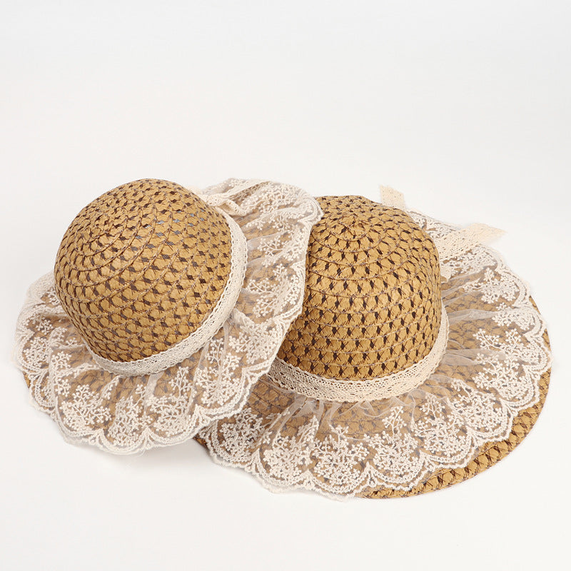 Women Lace Sun Hats For Wide Brim Straw Beach