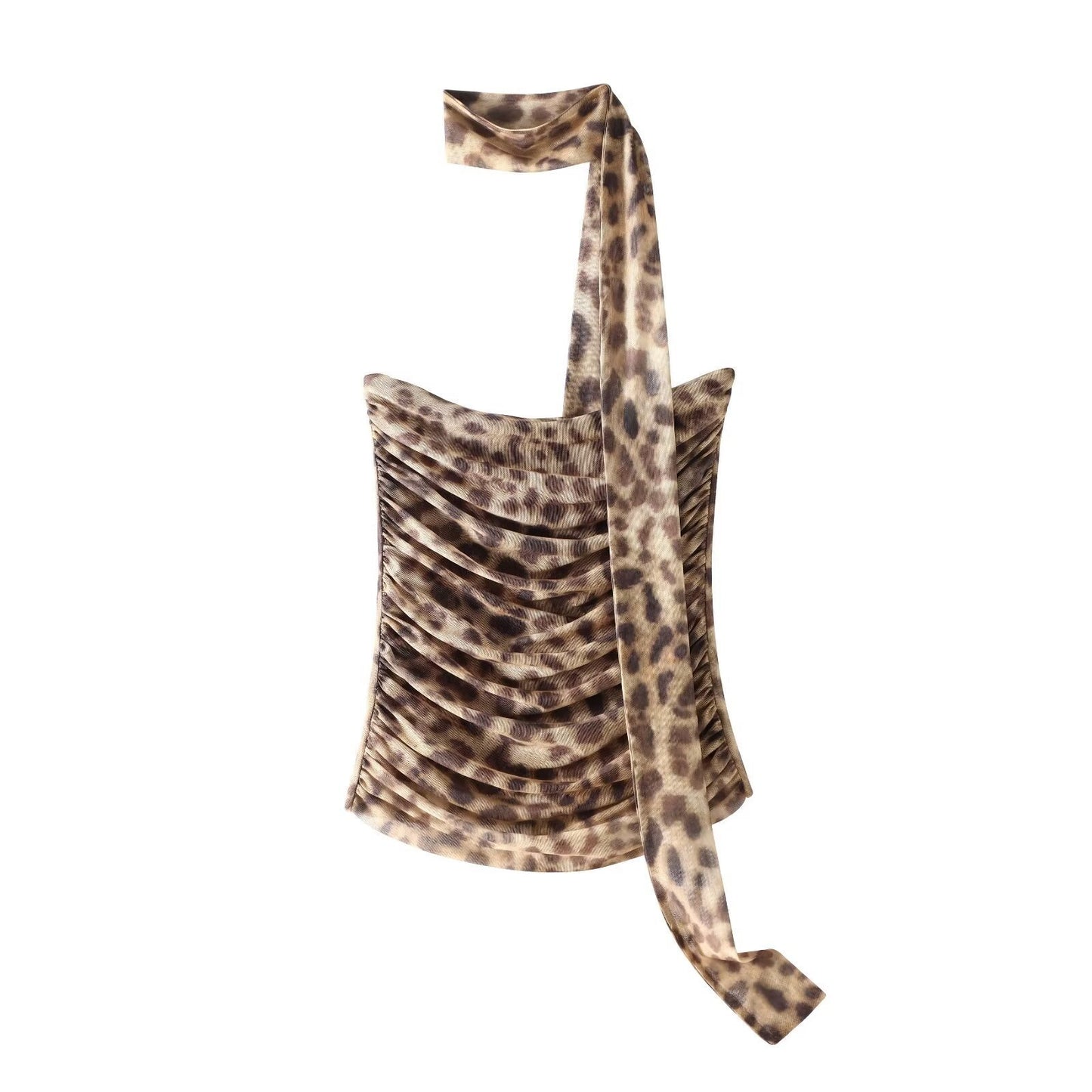 Women's Fashion Animal Print Silk Net Tube Top