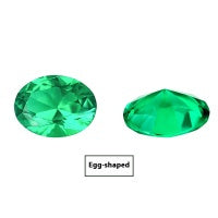 Emerald Green Treasure Shaped Colored Gems