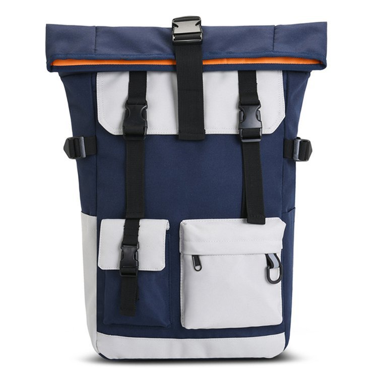 Large-capacity Contrast Color Oxford Cloth Backpack Men