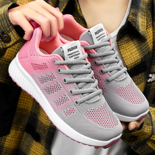 Running Shoes Women's Casual Soft Bottom Breathable Comfortable Fly-knit Sneakers