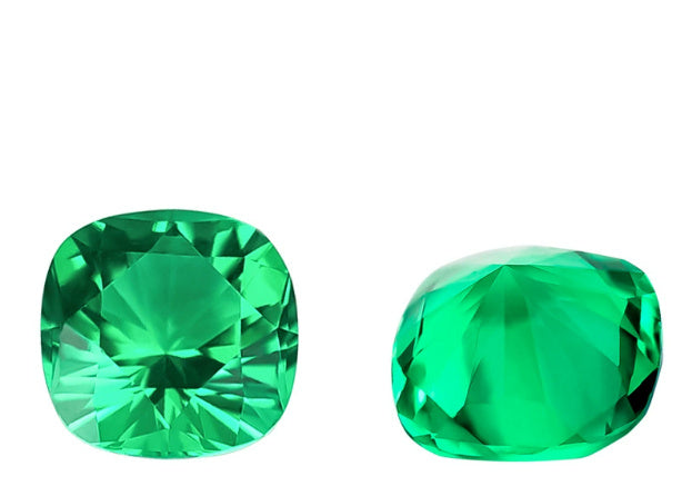 Emerald Green Treasure Shaped Colored Gems