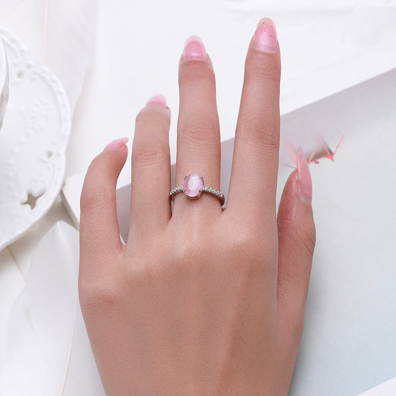 Light Luxury Minority Fashion Personality All-match Gradient Index Finger Ring