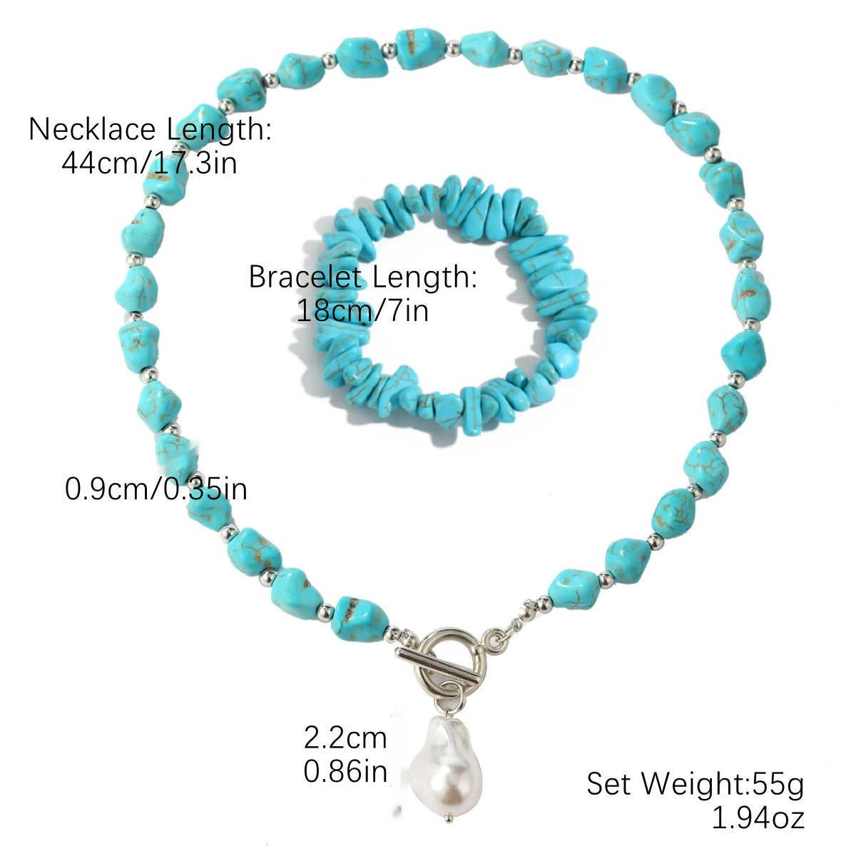 Bohemian Natural Stone Long Retro Necklace
