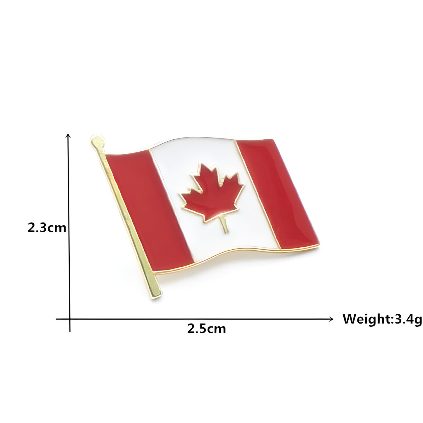 Canadian Flag Brooch High-grade Paint