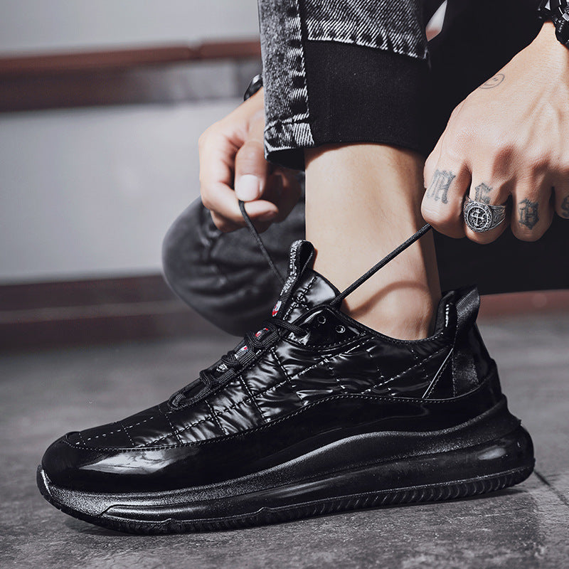 Winter Fleece-lined Warm Middle High Top Sneakers Men
