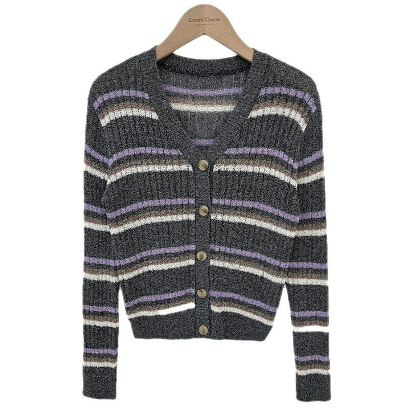 Fashionable Thin Knitted Cardigan Coat For Women