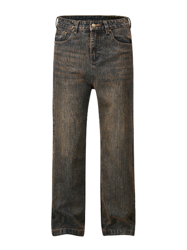 Fashion American Loose-fitting Wide-leg Trousers Men