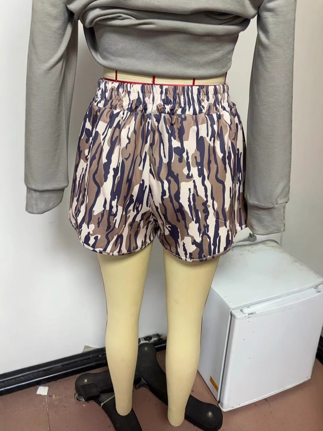 Women's Camouflage Boxer High Waist Shorts
