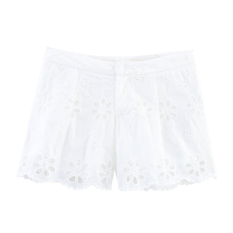 Summer Fashion Low Waist Embroidered Women's Shorts