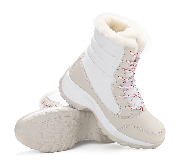 Platform Shoes Boots Women Winter Shoes Genuine Leather