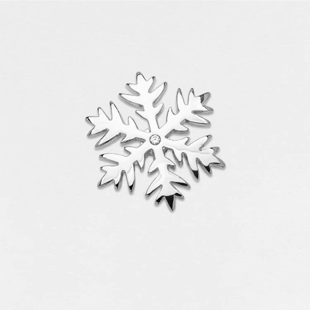 Silver Snowflake Brooch High-end Accessories