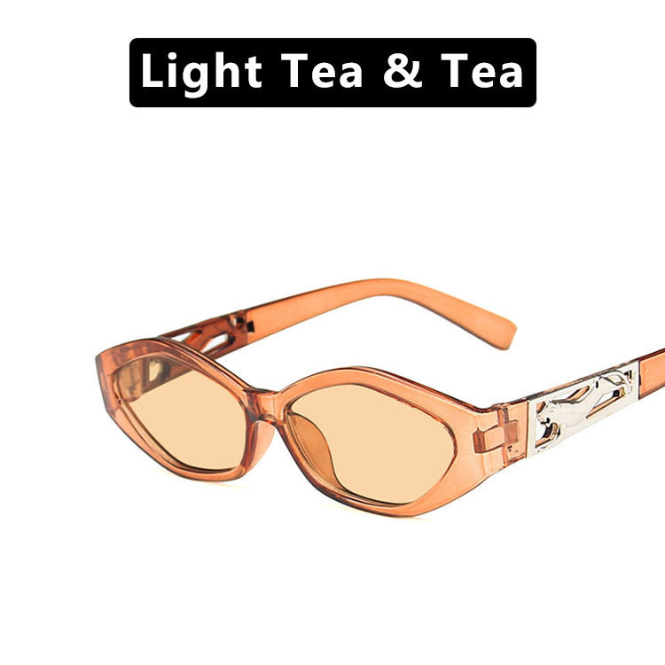 SO&EI Retro Small Frame Polygon Cat Eyes Women Sunglasses UV400
