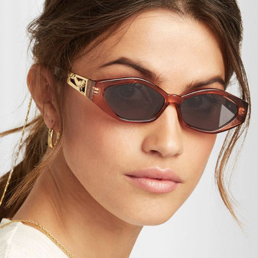 SO&EI Retro Small Frame Polygon Cat Eyes Women Sunglasses UV400