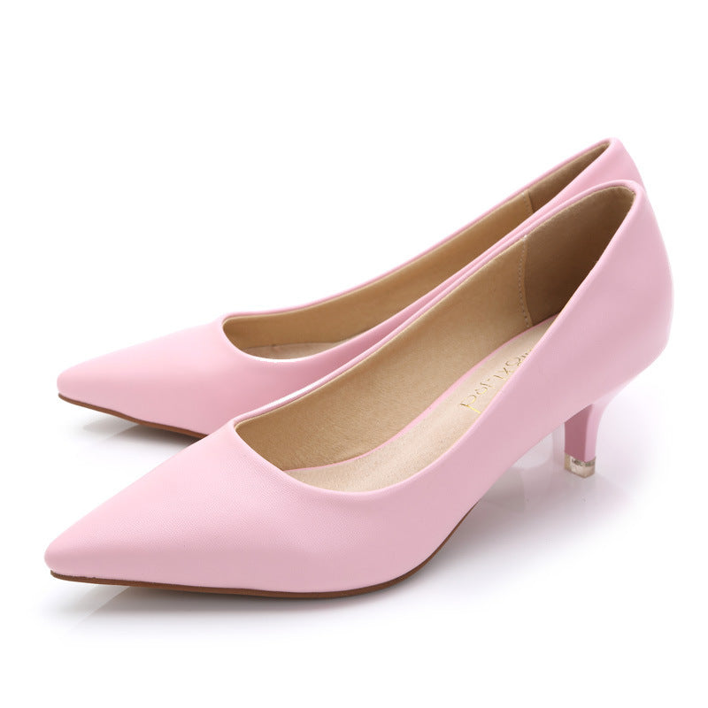 Black Pumps High Heels Flight Attendant Single Shoes