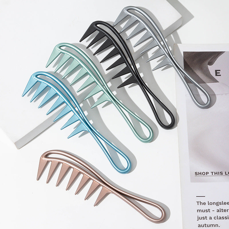 Wide-tooth Comb Hair Retro Back Curly Hair Comb For Greasy Hair Plastic Hairbrush