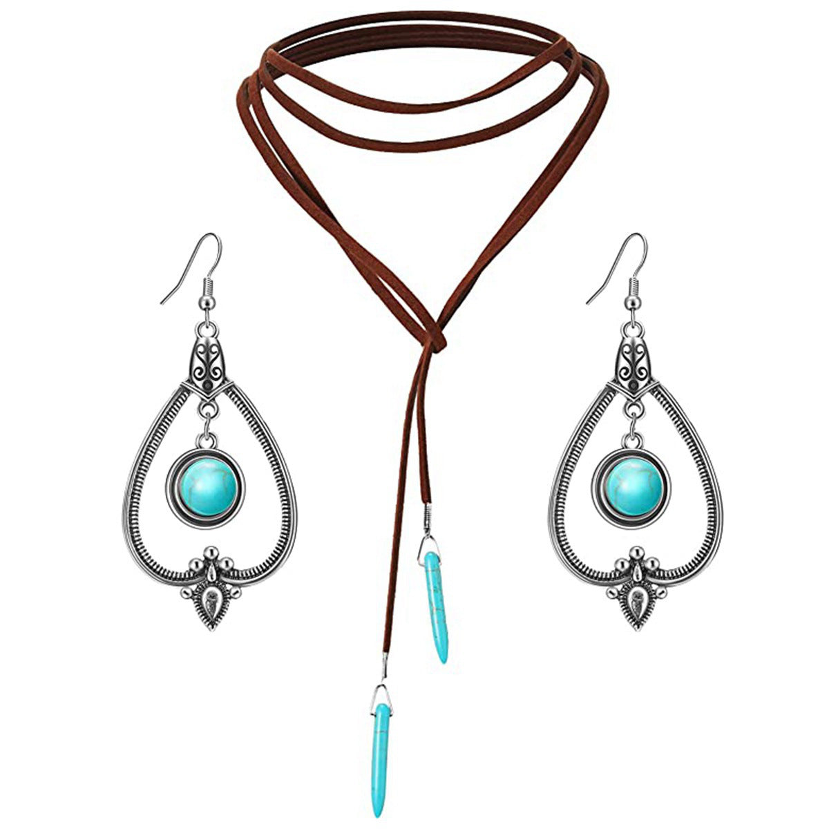 Bohemian Natural Stone Long Retro Necklace