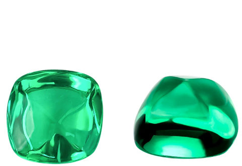 Emerald Green Treasure Shaped Colored Gems