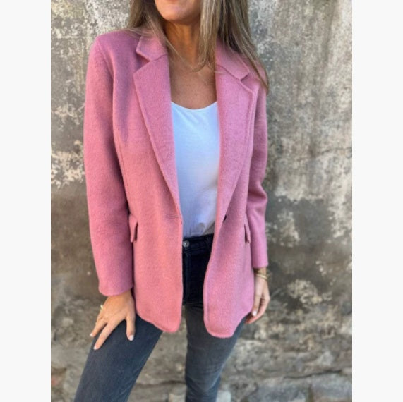 Fashion Personality Female Casual Woolen Blazer
