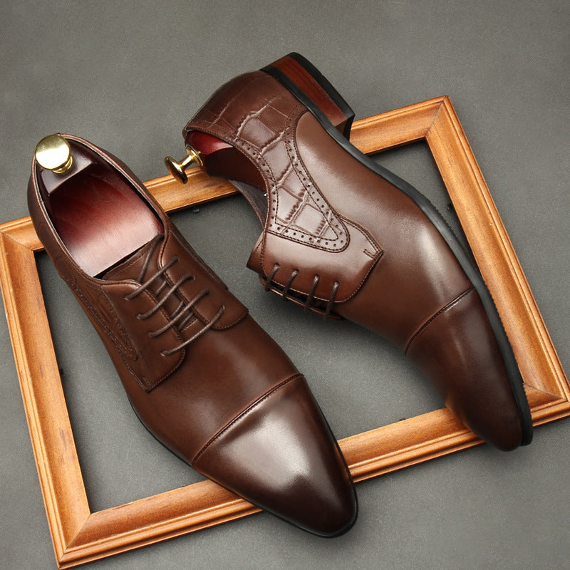 Men's Shoes Summer Leather Shoes Men's Casual Business Formal Wear Success