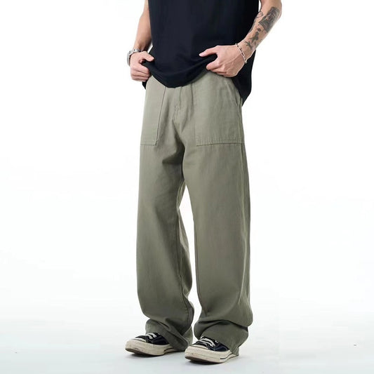 Casual Straight-leg Loose American High Street Men's Trousers